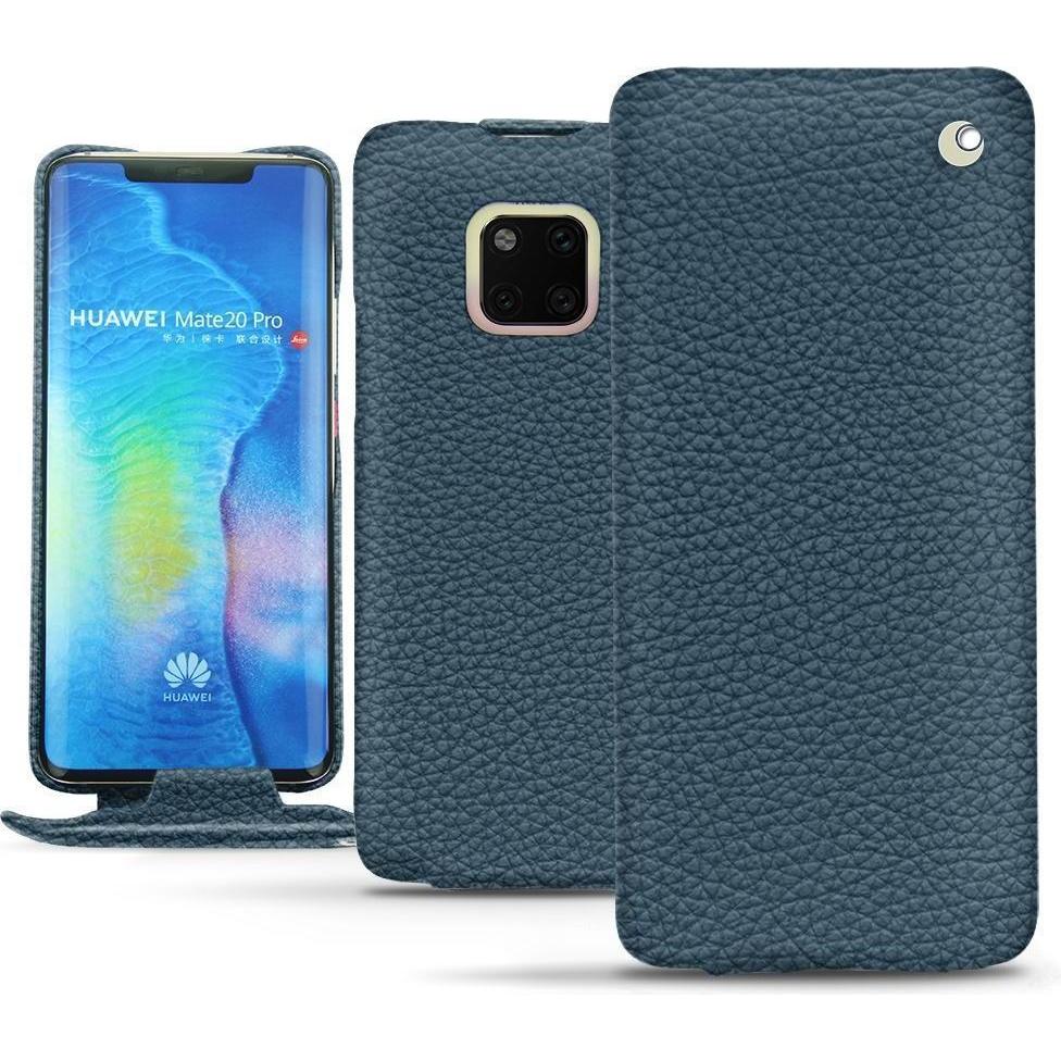 Thumbnail - Noreve Lederschutzhülle vertikal (Huawei Mate 20 Pro), Smartphone Hülle, Blau