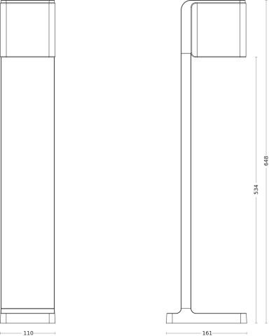 Actual product image Steinel LED Sensor Light Cubo GL 80 (633 lm, IP44)