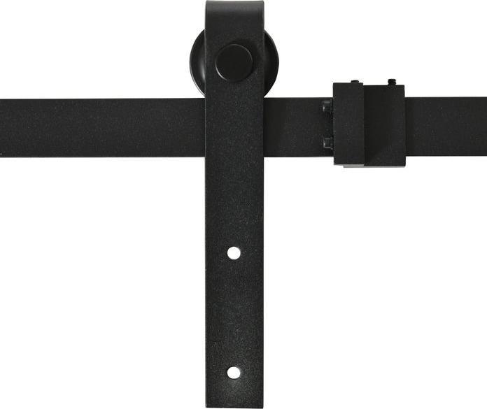 Immagine prodotto Swisshandel24 Sistema di porte scorrevoli Binario di scorrimento Ferramenta per porte doppie in legno Accessori