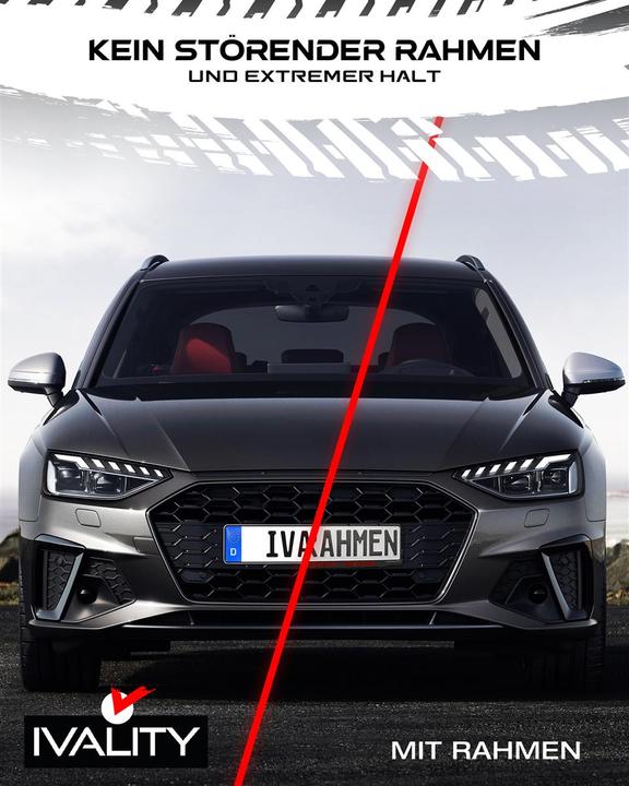 Immagine prodotto Ivality Porta targa magnetico - Prolunga targa aggiuntiva / mostra targa Pulito (Posteriore, Universale)