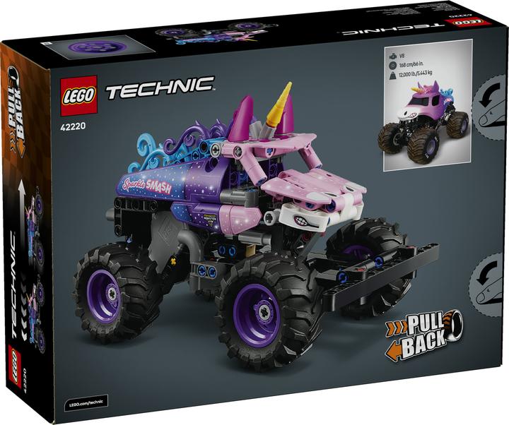 Actual product image LEGO Monster Jam Sparkle Smash mit Rückziehmotor (42220, LEGO Technic)