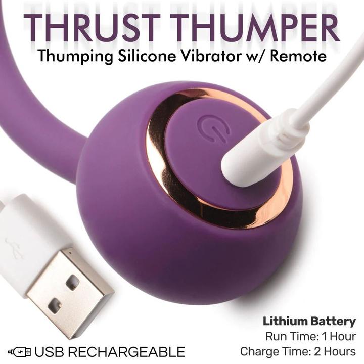 Actual product image Shots Thru Thumper Stossender Silikonvibrator mit Fernbedienung