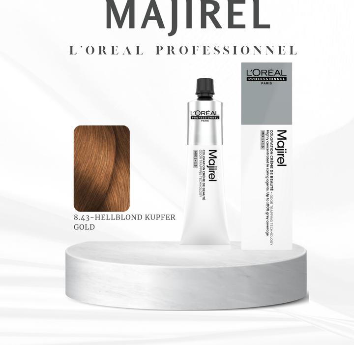 Immagine prodotto L'Oréal Professionnel Majir. Cop 8.43 60ml (8.43 Biondo chiaro rame oro)