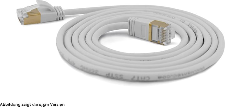 Actual product image Wantec Extra thinCat.7 raw cable SSTP patch cable (S/FTP, CAT7, 0.20 m)
