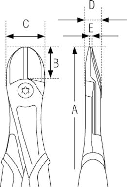 Actual product image Bahco ERGO high-performance diagonal cutters with self-opening two-component handle, phosphatised, 200 m (200 mm)