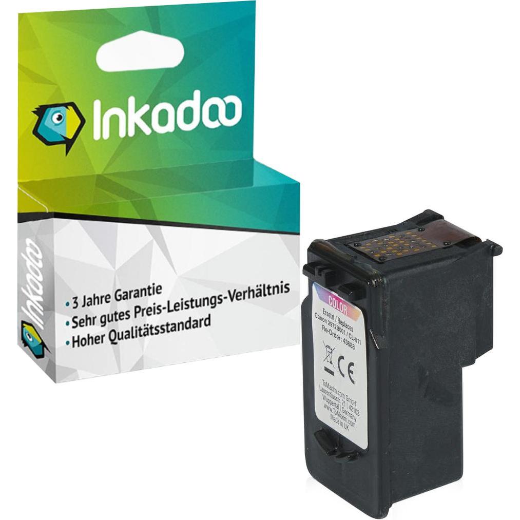 Inkadoo, Druckerpatrone, Druckerpatronen kompatibel zu Canon 2972B001 / CL-511 Druckkopfpatrone, color Farbe (Color)