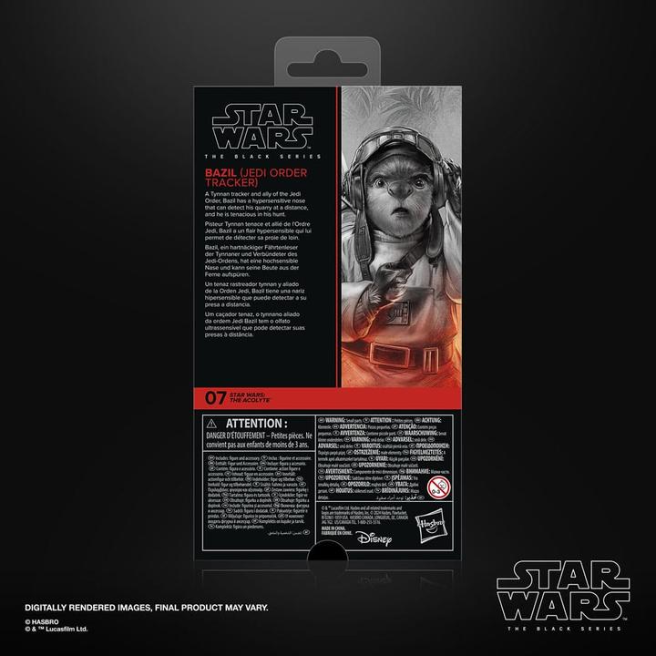 Immagine prodotto Hasbro Star Wars: The Acolyte Black Series action figure Bazil (Jedi Order Tracker) 10 cm