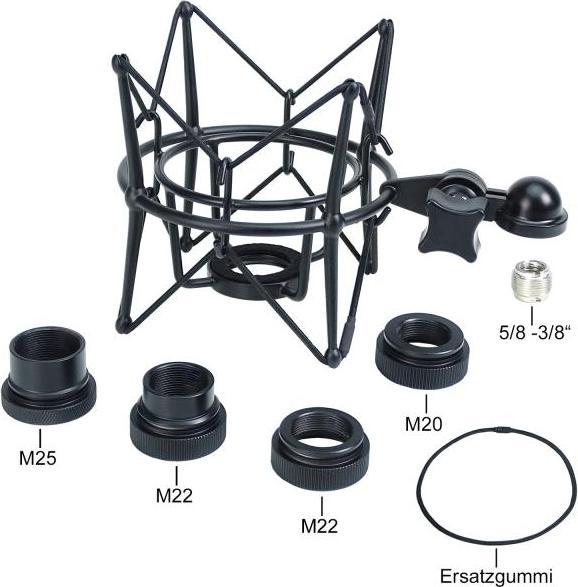 Produktbild keepdrum Mikrofon-Spinne MS090B für verschiedene Mikrofone Schwarz