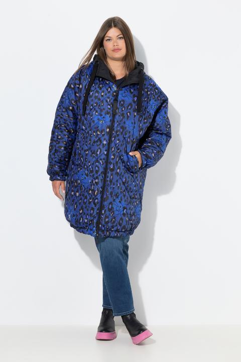 Image du produit Laurasøn Veste technique oversize à capuche, modèle réversible, avec fermeture à glissière à double sens (50)