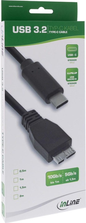 Productafbeelding InLine USB C - USB Micro B (0.50 m, USB 3.1)