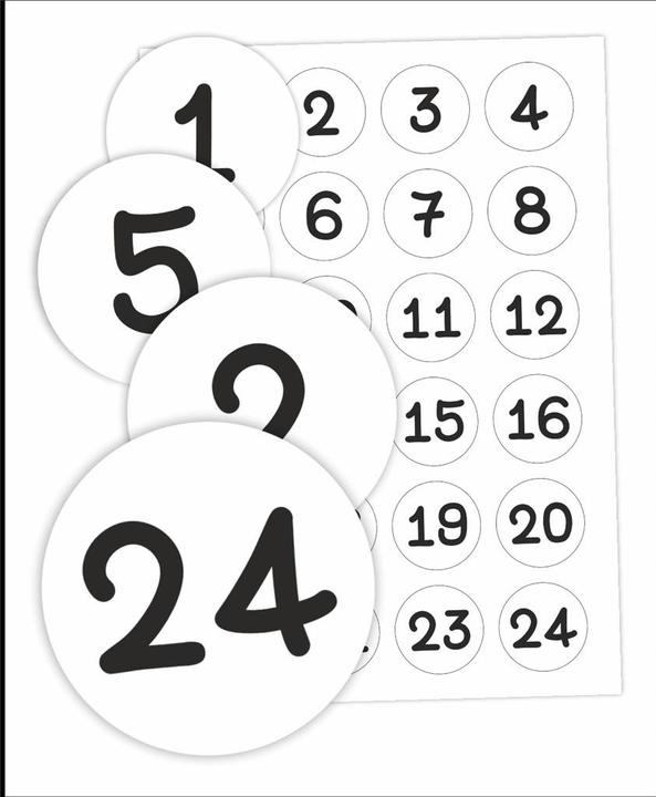Produktbild LearnHow Schrankaufkleber - Zahlen 02 24 Stk.