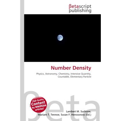 Number Density, Fachbücher von Lambert M. Surhone, Miriam T. Timpledon, Susan F. Marseken
