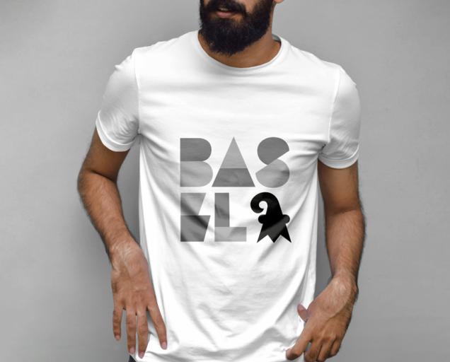 Actual product image CreaDiva Basler Lyybli - T-Shirt Basel Baslerstab weiss, Grösse L (L)