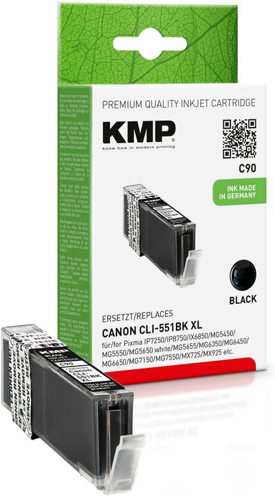 Actual product image KMP C90 ink cartridge comp. with Canon CLI-551 BK XL (FC)