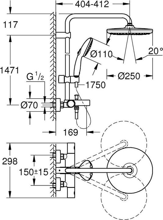 Produktbild Grohe Vitalio Start System 250