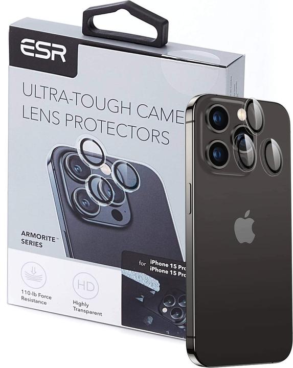Actual product image ESR Armorite camera lens protection (1 pcs., Apple iPhone 15 Pro, Apple iPhone 15 Pro Max)