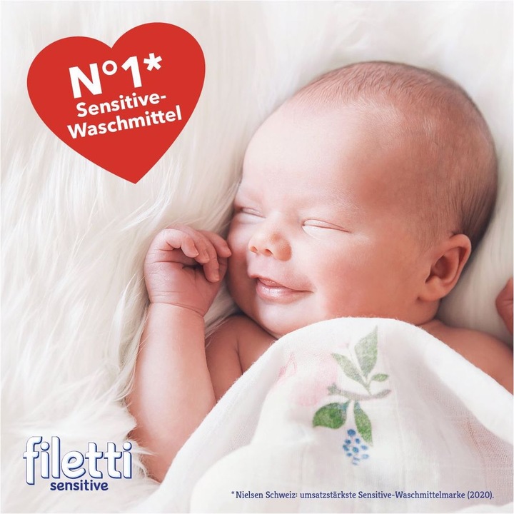 Actual product image Filetti Sensitive (10 Washing cycles, Gel)