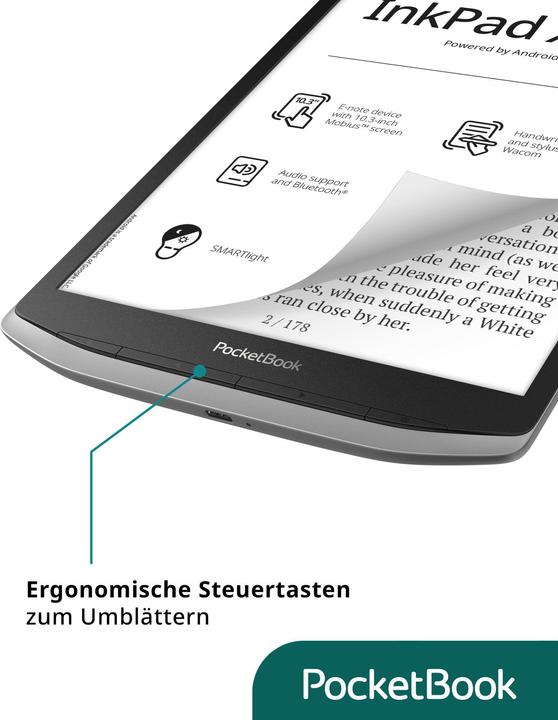 Actual product image PocketBook InkPad X Pro DACH-Version (10.30", 32 GB, Mist Grey)