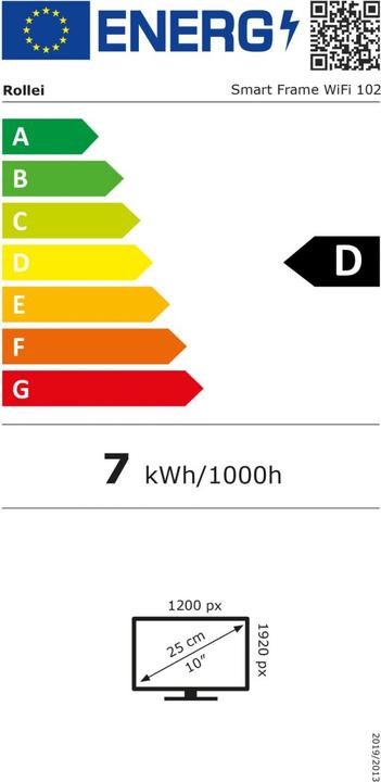 Etichetta energetica Rollei Smart Frame WiFi 102 (10.10", 1920 x 1200 pixel)