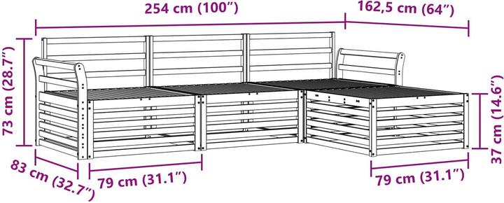 Produktbild vidaXL Outdoor-Sofa