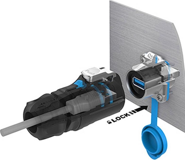 Produktbild Cnlinko Wasserfestes USB Kabel für USB 3.0 Signale mit IP67 für -20°C bis +80°C 2 Meter (2 m, USB 3.0)