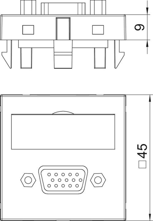 Actual product image OBO Bettermann OBO MTG-VGA S RW1 Multimedia connector VGA socket with screw terminals