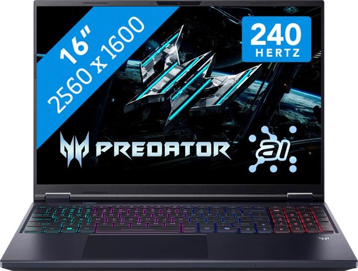 Produktbild Acer Predator Helios Neo 16 IA (16", 1000 GB, 32 GB, Eng. Int., Intel Core Ultra 9 275HX)