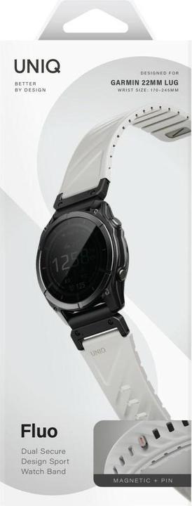 Produktbild Uniq Fluo Strap for Garmin 22mm Gray (22 mm, Plastic, Silicon, Stainless Steel)