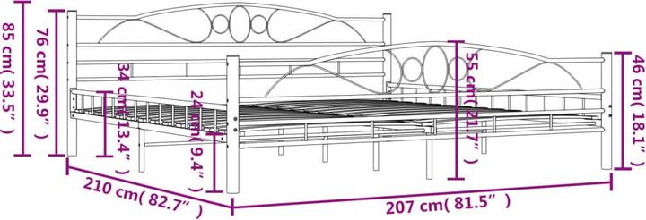 Produktbild vidaXL Bettgestell (200 x 200 cm)