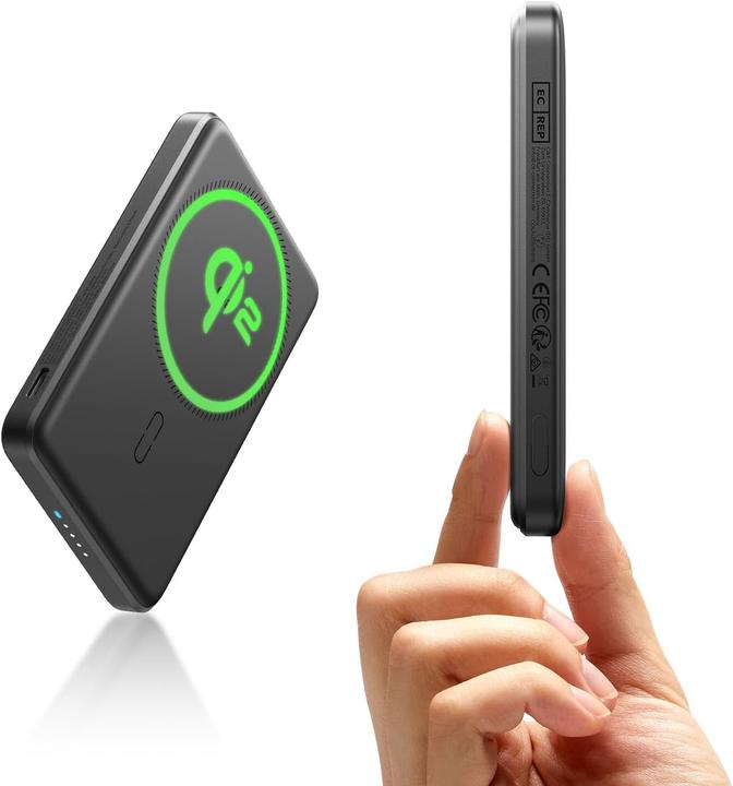 Produktbild ESR Qi2 MagSafe Powerbank 5000mAh (5000 mAh, 15 W)