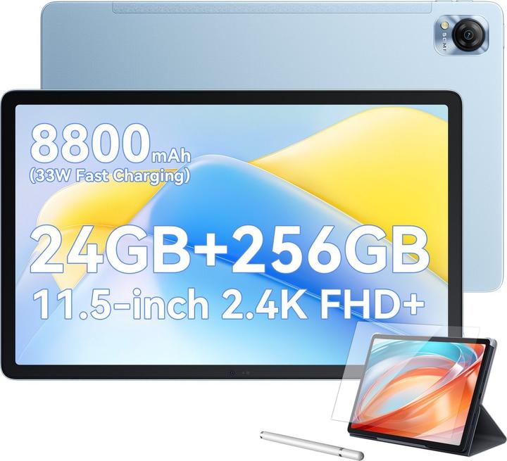 Actual product image Blackview MEGA 1 (Tablet 4G - 11.5" - 512 GB, 12 GB RAM) Blue (4G, 11.50", 256 GB, Blue, Sky blue)