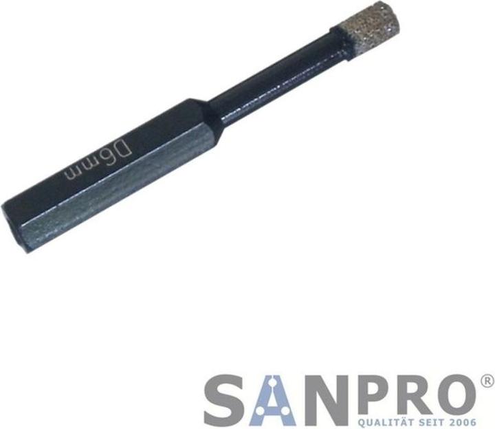 Produktbild Sanpro 6 mm Diamant Trocken (Kühlwachs) Fliesenbohrer für Akkuschrauber (6-Kant) (6 mm)