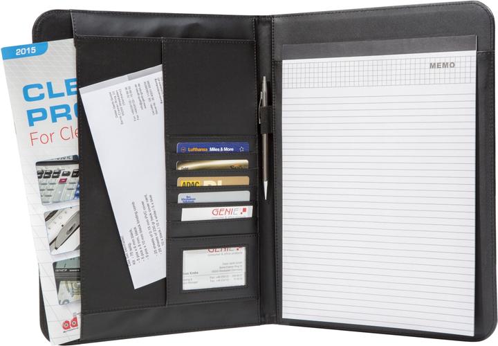 Produktbild Genie Schreibmappe Wiesbaden (schwarz) (A4, 1x)