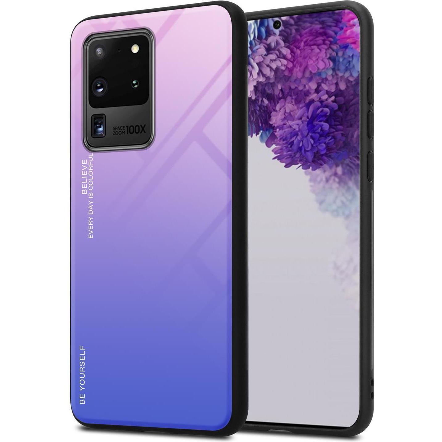 Thumbnail - Cadorabo TPU 2 Farben Glas Cover (Samsung Galaxy S20 Ultra), Smartphone Hülle, Schwarz