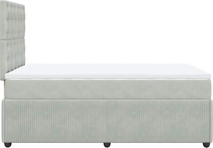 Actual product image vidaXL Bo x spring bed with mattress 120 x 190 cm velvet (120 x 190 cm)