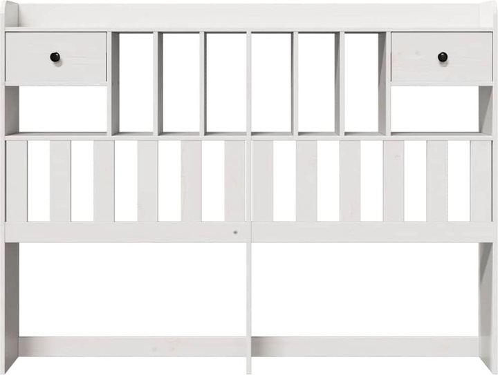 Produktbild VidaXL Kopfteil Bettkopfteil Betthaupt mit Stauraum Weiss 150cm Massivholz Kiefer
