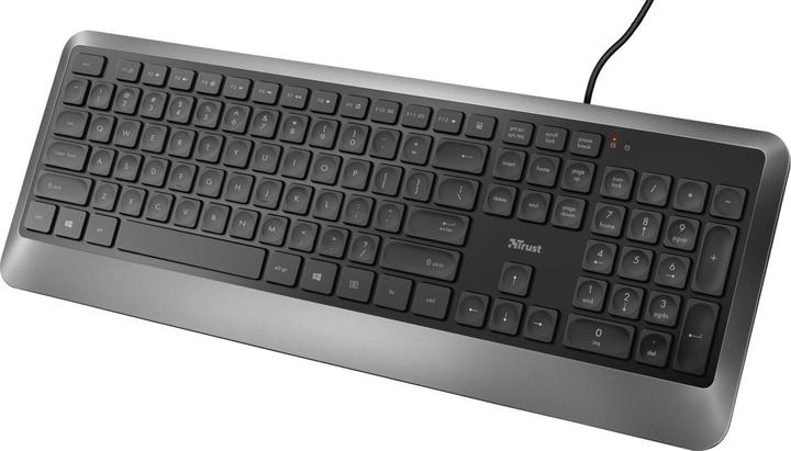 Produktbild Trust Erou Leise Tastatur (QWERTZ, Deutsches Tastaturlayout) Schwarz (DE, Kabelgebunden)