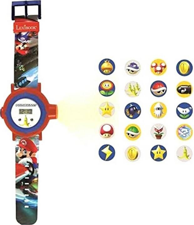Lexibook Horloge de projection numérique au design Mario Kart avec 20 images à projeter