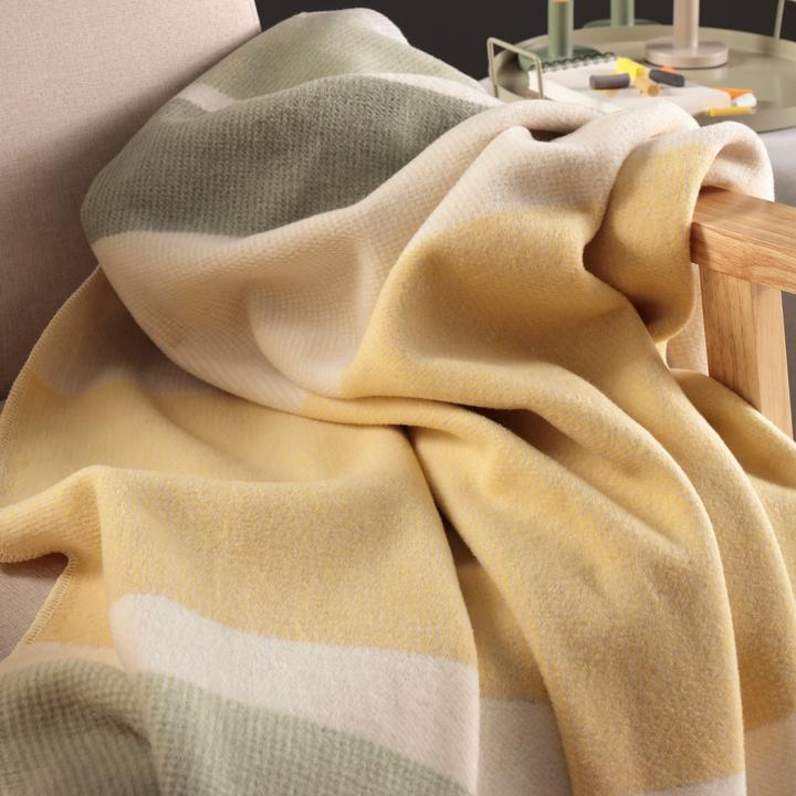 Produktbild Biederlack Wohndecke Stripe Delight grün (200 x 150 cm)