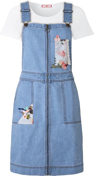 Image du produit Joe Browns Floral Zip-Front Denim Pinafore (34)