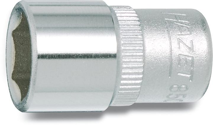 HAZET Dop ∙ zeskant 850-8 ∙ Vierkant, hol 6,3 mm (1/4 inch) ∙ Buitenzeskant trekprofiel... (8 mm)