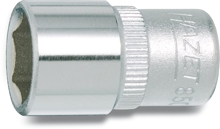 Productafbeelding HAZET Dop ∙ zeskant 850-8 ∙ Vierkant, hol 6,3 mm (1/4 inch) ∙ Buitenzeskant trekprofiel... (8 mm)