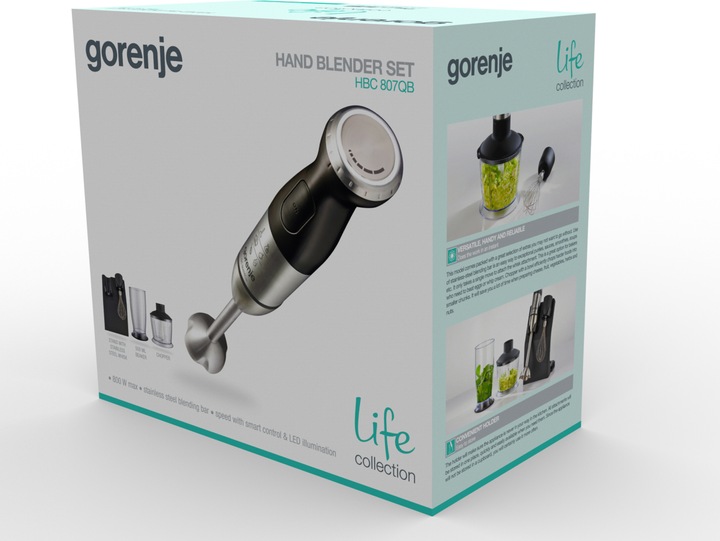 Actual product image Gorenje HBC807QB Blender, Hand, Power 800 W, Black