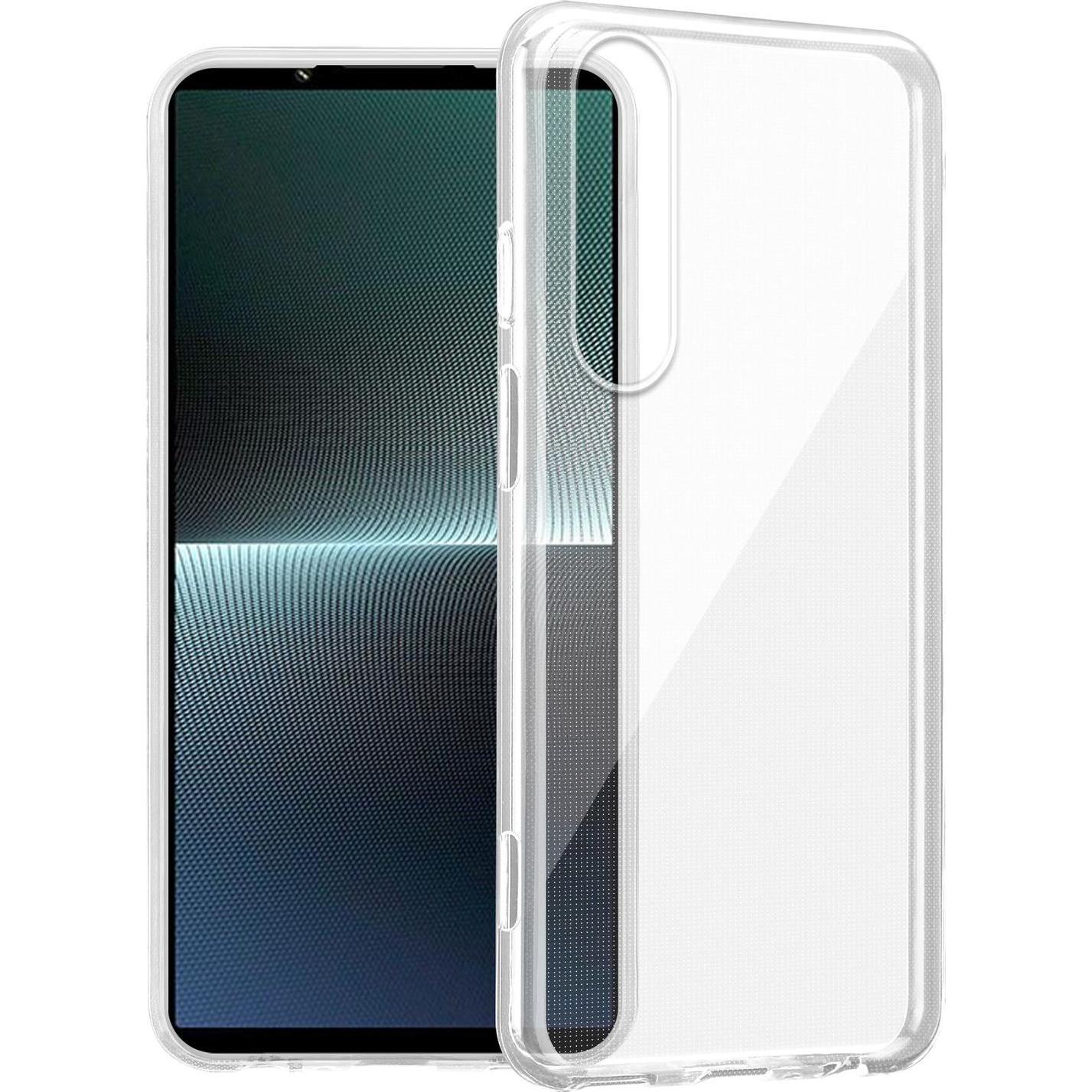 Cadorabo Hülle für Sony Xperia 1 V Slim TPU Schutz (Sony Xperia 1 V), Smartphone Hülle, Transparent