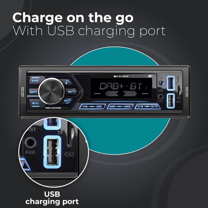 Produktbild Caliber RMD035DAB Autoradio mit DAB+ und Bluetooth