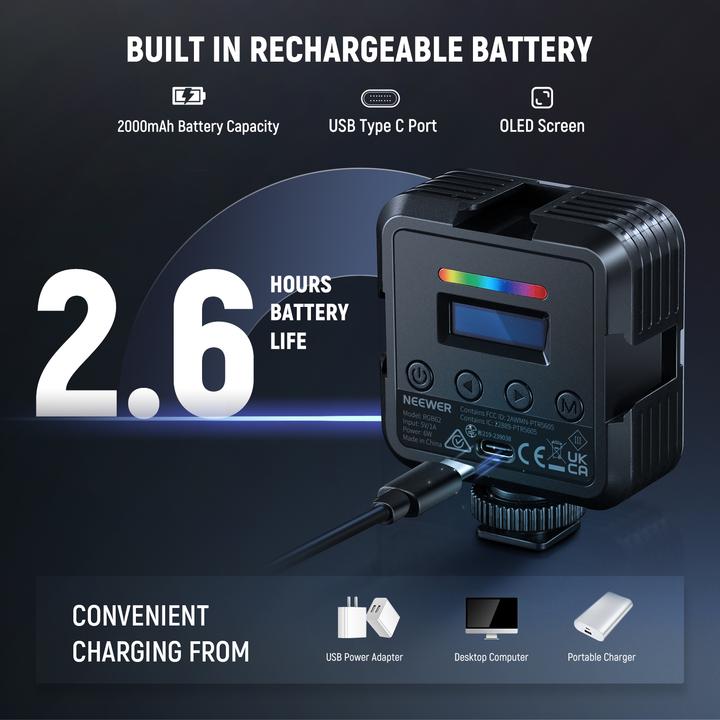 Actual product image Neewer RGB62 app LED video light (Video light)