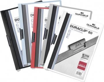Produktbild Durable Klemmhefter DURACLIP ORIGINAL 60, DIN A4, grau transparenter Vorderdeckel, mit Metallklemme (A4, 1x)