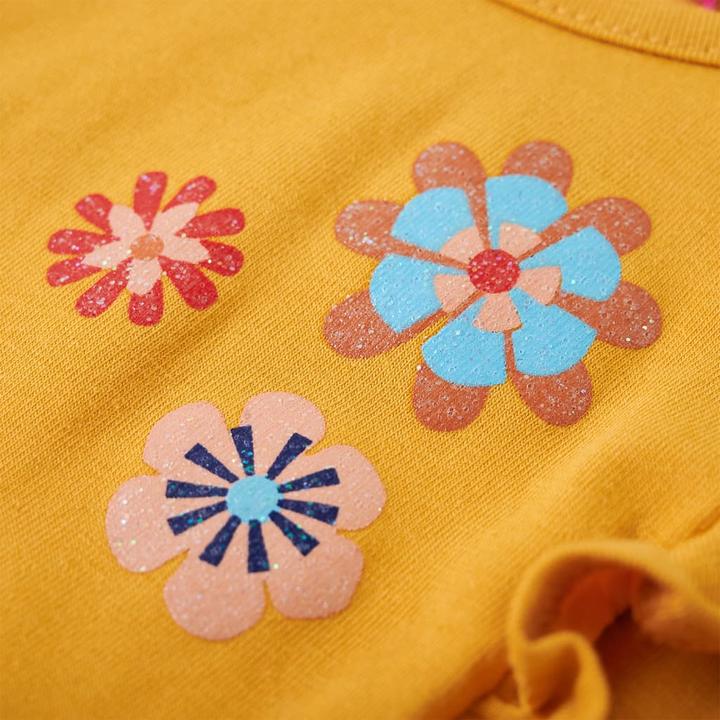 Immagine prodotto vidaXL Camicia da bambino a maniche lunghe ocra scuro 92,Materiale: 95 % cotone (92)