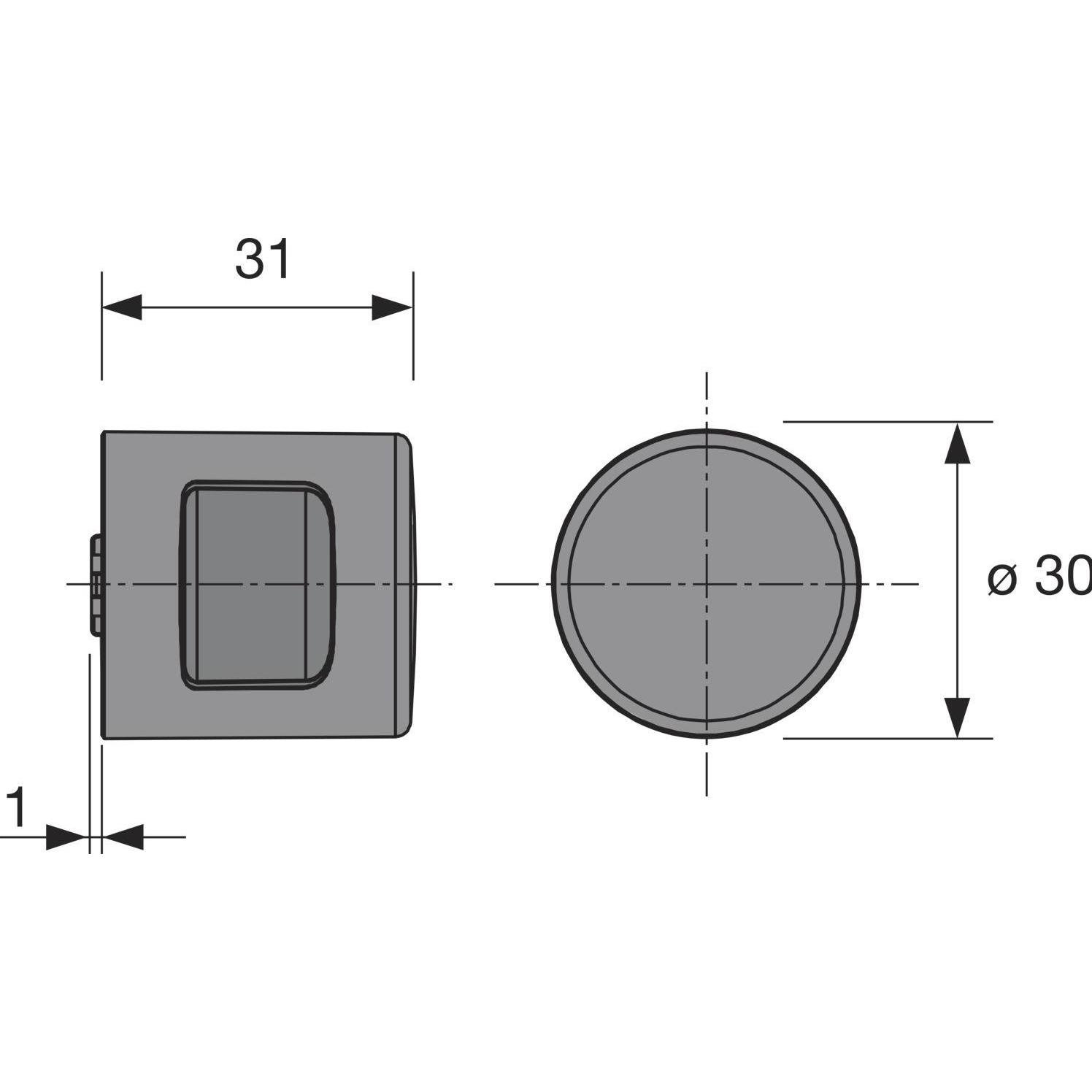 Thumbnail - Hettich, Möbelgriff, PRESTIGE 2000 Möbelknopf Typ 442, vernickelt matt
