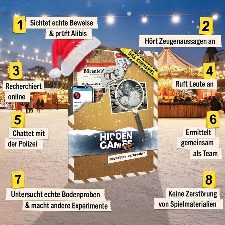 Produktbild Hidden Games Eiskaltes Verbrechen - Krimispiel (Deutsch, 1 - 6 Spieler)